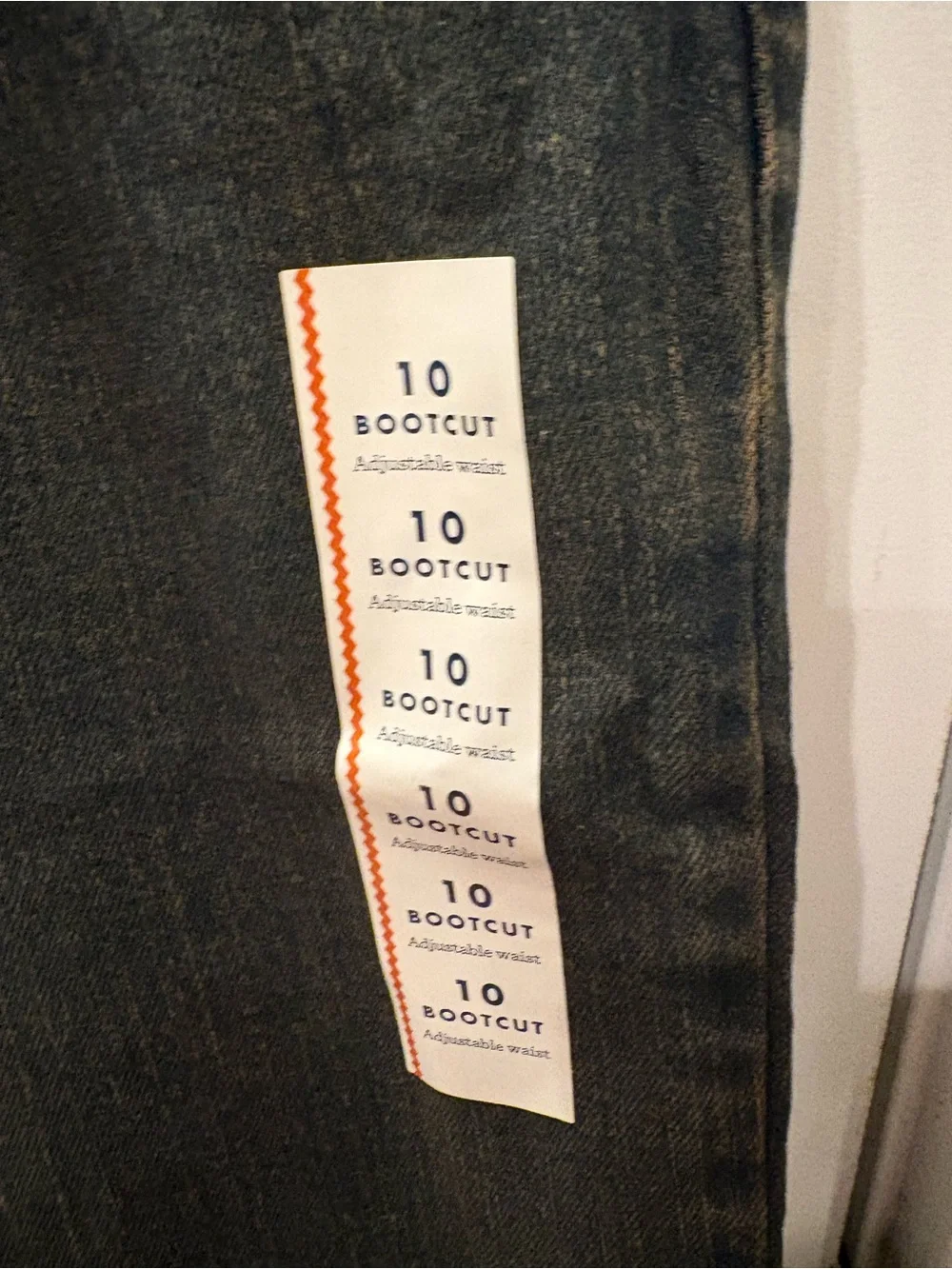 NWT Cat & Jack unisex Dark blue with brown on edges Bootcut Jeans size 10 TR168